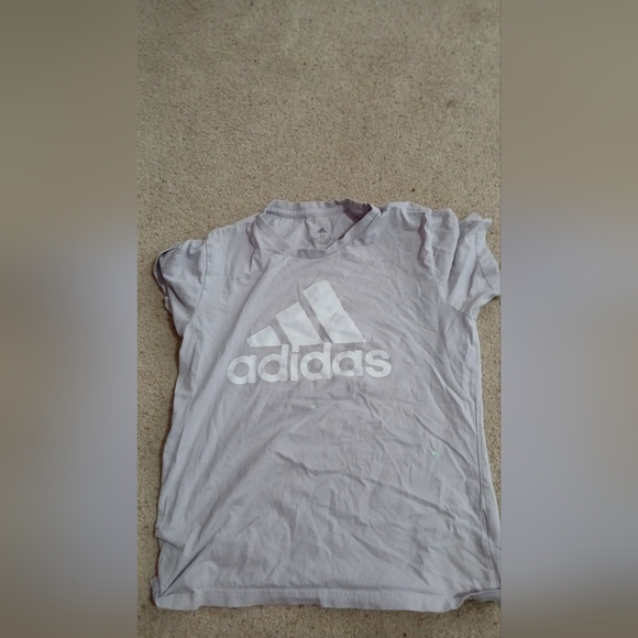 Adidas Light Gray Logo Tee - Picture 1 of 1